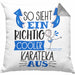 Karateka Kissen mit Füllung 40x40 Geschenk So Sieht Ein RIchtig Cooler Karateka Aus Geschenkidee Lustiger Spruch Geburtstag Karate (Grau) Grau Trendation