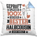 Halbcousin Geschenk Lustiger Spruch für Halbcousin Geschenkidee Bester Halbcousin Der WeltKissen mit Füllung 40x40 (Grau) Blau Trendation