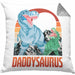 Daddysaurus Kissen mit Füllung 40x40 Geschenk für Vater zum Geburtstag Weihnachten Vatertag Bester Papa Geschenkidee (Grau) Grau Trendation