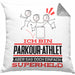 Parkour-Athlet Geschenk Kissen mit Füllung 40x40 Ich Bin Parkour-Athlet Aber Sag Doch Einfach Superheld Lustige Geschenkdiee für Parkour-Athlet (Grau) Grau Trendation