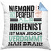 Harfenist Geschenk Kissen mit Füllung 40x40 Lustige Geschenkidee für Harfenist Geburtstag Niemand Ist Perfekt Aber Als Harfenist Ist Man Nah Dran (Grau) Blau Trendation