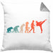 Karate-Kissen mit Füllung 40x40 Geschenk Kampfsport-Fans Jiu Jitsu Geschenkidee Evolution (Grau) Grau Trendation
