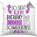 Schwiegerenkel Kissen mit Füllung 40x40 Geschenk So Sieht Ein RIchtig Cooler Schwiegerenkel Aus Geschenkidee Lustiger Spruch Geburtstag (Grau) Grau Trendation