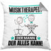 Musiktherapeut Kissen mit Füllung 40x40 Geschenk für Musiktherapeut Der Mann Der Alles Kann Geschenkidee zum Geburtstag (Grau) Grau Trendation