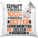Tierheimunterstützer Geschenk Lustiger Spruch für Tierheimunterstützer Geschenkidee Bester Tierheimunterstützer Der WeltKissen mit Füllung 40x40 (Grau) Grau Trendation