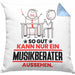 Musikberater Geschenk Kissen mit Füllung 40x40 So Gut Kann Nur Ein Musikberater Aussehen Geschenkidee (Grau) Blau Trendation