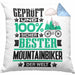 Mountainbiker Geschenk Lustiger Spruch für Mountainbiker Geschenkidee Bester Mountainbiker Der WeltKissen mit Füllung 40x40 (Grau) Blau Trendation