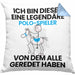 Polo-Spieler Geschenk Kissen mit Füllung 40x40 Lustige Geschenkidee Geburtstag für Polo-Spieler Ich Bin Dieser Legendäre Polo-Spieler Von Dem Alle Geredet Haben (Grau) Blau Trendation