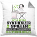Synthesizer-Spieler Geschenk Kissen mit Füllung 40x40 Ich Bin Synthesizer-Spieler Aber Sag Doch Einfach Superheld Lustige Geschenkdiee für Synthesizer-Spieler (Grau) Grau Trendation