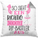 So Sieht Ein Richtig Cooler DIY-Bastler Aus Geschenk Kissen mit Füllung 40x40 Lustiger Spruch Geschenkidee (Grau) Grau Trendation