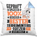 Tierheimunterstützer Geschenk Lustiger Spruch für Tierheimunterstützer Geschenkidee Bester Tierheimunterstützer Der WeltKissen mit Füllung 40x40 (Grau) Blau Trendation