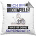 Bocciapieler Kissen mit Füllung 40x40 Geschenk für Bocciapieler Geburtstag Lustiger Spruch Was Ist Deine Superkraft (Grau) Grau Trendation