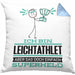 Leichtathlet Geschenk Kissen mit Füllung 40x40 Ich Bin Leichtathlet Aber Sag Doch Einfach Superheld Lustige Geschenkdiee für Leichtathlet (Grau) Blau Trendation