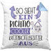 Katzenhotelbesitzer Kissen mit Füllung 40x40 So Sieht Ein Richtig Cooler Katzenhotelbesitzer Aus Geschenk Lustiger Spruch Geschenkidee (Grau) Blau Trendation