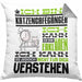 Katzencafégänger Geschenk Kaffee-Kissen mit Füllung 40x40 Geschenkidee für Katzencafégänger Ich Bin Katzencafégänger Ich Kann Es Dir Erklären Jedoch Nicht Für Dich Verstehen Spruch Lustig (Grau) Grau Trendation