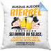 Auszug Bierbel Bier-Liebhaber Geschenkidee Kissen mit Füllung 40x40 Männer Geschenkidee Saufen (Grau) Blau Trendation