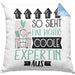 Expertin Geschenk Kissen mit Füllung 40x40 Lustig Geschenkidee für Expertin Geburtstag So Sieht Eine Richtig Coole Expertin Aus Frauen Spruch (Grau) Blau Trendation