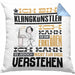 Klangkünstler Geschenk Kissen mit Füllung 40x40 Lustige Geschenkdiee für einen Klangkünstler Geburtstag Ich Bin Klangkünstler Ich Kann Es Dir Erklären Aber Nicht Für Dich Verstehen (Grau) Blau Trendation