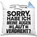 Lustiger Spruch Kissen mit Füllung 40x40 Sarkasmus Humor Sorry Habe Ich Meine Augen Laut Verdreht Kollegin Geschenkidee (Grau) Blau Trendation