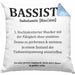 Bassist Kissen mit Füllung 40x40 Geschenk Bass-Spieler Geschenkidee Bassist Definition (Grau) Blau Trendation