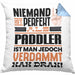 Paddler Geschenk Kissen mit Füllung 40x40 Lustige Geschenkidee für Paddler Geburtstag Niemand Ist Perfekt Aber Als Paddler Ist Man Nah Dran (Grau) Blau Trendation