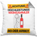 Weinsammler Kissen mit Füllung 40x40 Geschenk Lustiger Spruch Geschenkidee für Weinsammler Achtung Hochleistungs Weinsammler Bei Der Arbeit (Grau) Grau Trendation