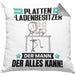 Plattenladenbesitzer Kissen mit Füllung 40x40 Geschenk für Plattenladenbesitzer Der Mann Der Alles Kann Geschenkidee zum Geburtstag (Grau) Grau Trendation
