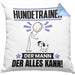 Hundetrainer Kissen mit Füllung 40x40 Geschenk für Hundetrainer Der Mann Der Alles Kann Geschenkidee zum Geburtstag (Grau) Blau Trendation