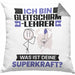 Gleitschirmlehrer Kissen mit Füllung 40x40 Geschenk für Gleitschirmlehrer Geburtstag Lustiger Spruch Was Ist Deine Superkraft (Grau) Grau Trendation