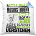 Musikstudent Geschenk Kissen mit Füllung 40x40 Geschenkidee für Musikstudent Geburtstag Lustig Ich Bin Musikstudent Ich Kann Es Dir Erklären Aber Nicht Für Dich Verstehen (Grau) Blau Trendation