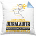 Ultraläufer Geschenk Kissen mit Füllung 40x40 Ich Bin Ultraläufer Aber Sag Doch Einfach Superheld Lustige Geschenkdiee für Ultraläufer (Grau) Blau Trendation
