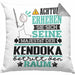 Kendoka Geschenk Kissen mit Füllung 40x40 Lustiger Spruch Erheben Sie Sich Der Kendoka Betritt den Raum (Grau) Grau Trendation
