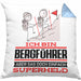 Bergführer Geschenk Kissen mit Füllung 40x40 Ich Bin Bergführer Aber Sag Doch Einfach Superheld Lustige Geschenkdiee für Bergführer (Grau) Blau Trendation