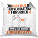 Tierverhaltensforscher Kissen mit Füllung 40x40 Geschenk für Tierverhaltensforscher Geburtstag Lustiger Spruch Was Ist Deine Superkraft (Grau) Grau Trendation