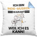 Indie-Musiker Geschenk Kissen mit Füllung 40x40 Lustiger Spruch Ich Bin Indie-Musiker Warum Weil Ich Es Kann Geschenkidee Bester Indie-Musiker Geburtstag (Grau) Blau Trendation