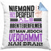 Abenteuerfilmer Geschenk Kissen mit Füllung 40x40 Lustige Geschenkidee für Abenteuerfilmer Geburtstag Niemand Ist Perfekt Aber Als Abenteuerfilmer Ist Man Nah Dran (Grau) Blau Trendation
