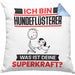 Hundeflüsterer Kissen mit Füllung 40x40 Geschenk für Hundeflüsterer Geburtstag Lustiger Spruch Was Ist Deine Superkraft (Grau) Blau Trendation