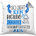 So Sieht Ein Richtig Cooler Tierheimunterstützer Aus Kissen mit Füllung 40x40 Geschenk für Tierheim Geschenkidee Spruch (Grau) Grau Trendation
