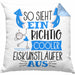 Eiskunstläufer Kissen mit Füllung 40x40 Geschenk So Sieht Ein Richtig Cooler Eiskunstläufer Aus Geschenkidee Spruch Lustig (Grau) Blau Trendation