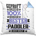 Paddler Geschenk Lustiger Spruch für Paddler Geschenkidee Bester Paddler Der WeltKissen mit Füllung 40x40 (Grau) Blau Trendation