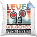 13. Geburtstag Kissen mit Füllung 40x40 Jungs Gaming Official Teenager 13er Geburtstag Geschenkidee (Grau) Blau Trendation