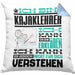 Kajaklehrer Geschenk Kaffee-Kissen mit Füllung 40x40 Geschenkidee für Kajaklehrer Ich Bin Kajaklehrer Ich Kann Es Dir Erklären Jedoch Nicht Für Dich Verstehen Spruch Lustig (Grau) Blau Trendation