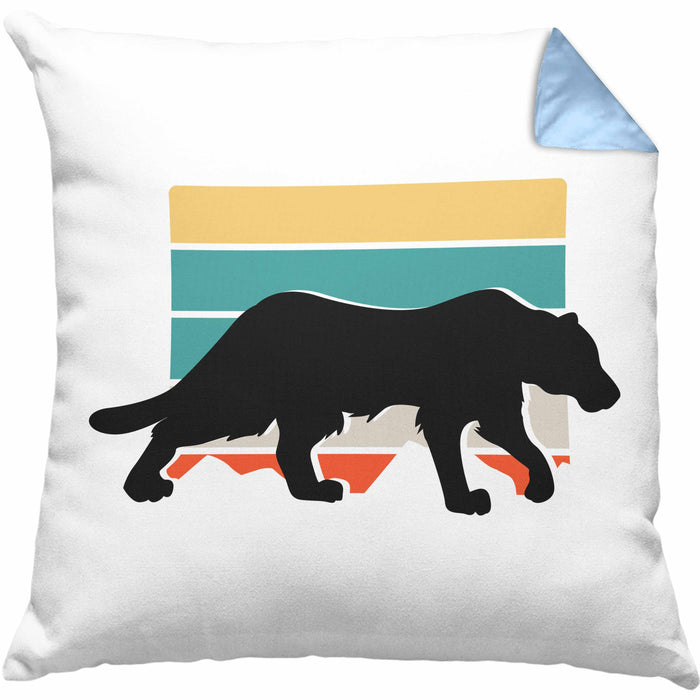 Gepard Kissen mit Füllung 40x40 Geschenk Retro (Grau) Blau Trendation