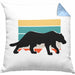 Gepard Kissen mit Füllung 40x40 Geschenk Retro (Grau) Blau Trendation