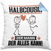 Halbcousin Kissen mit Füllung 40x40 Geschenk für Halbcousin Der Mann Der Alles Kann Geschenkidee zum Geburtstag (Grau) Blau Trendation