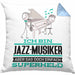 Jazz-Musiker Geschenk Kissen mit Füllung 40x40 Ich Bin Jazz-Musiker Aber Sag Doch Einfach Superheld Lustige Geschenkdiee für Jazz-Musiker (Grau) Blau Trendation