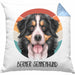 Berner Sennen Besitzer Kissen mit Füllung 40x40 Geschenk Lustiger Spruch Geschenkidee Berner Sennen Mama Papa (Grau) Blau Trendation