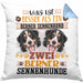Berner Sennenhund Besitzer Kissen mit Füllung 40x40 Geschenk Lustiger Spruch Geschenkidee Was Ist Besser Als Ein Berner Sennenhund (Grau) Blau Trendation