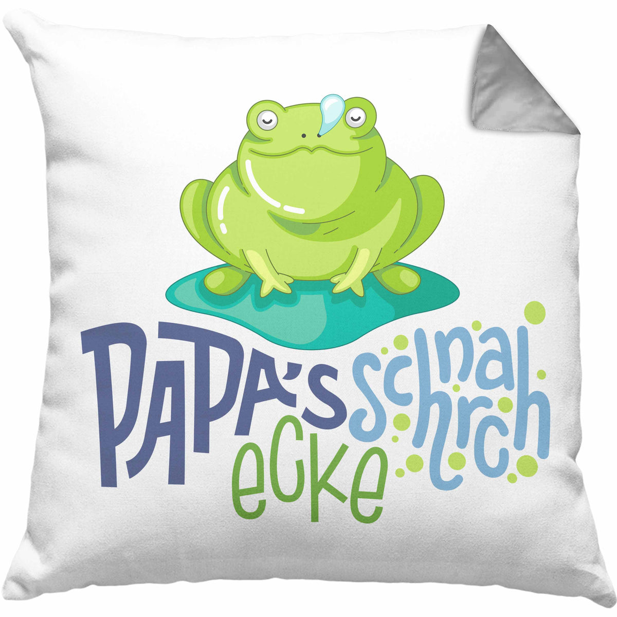 „Papas Schnarchecke“ Kissen 40x40 Cm – Witziges Geschenk Für Papa Zu Weihnachten, Geburtstag & Vatertag