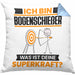Bogenschießer Kissen mit Füllung 40x40 Geschenk für Bogenschießer Geburtstag Lustiger Spruch Was Ist Deine Superkraft (Grau) Blau Trendation